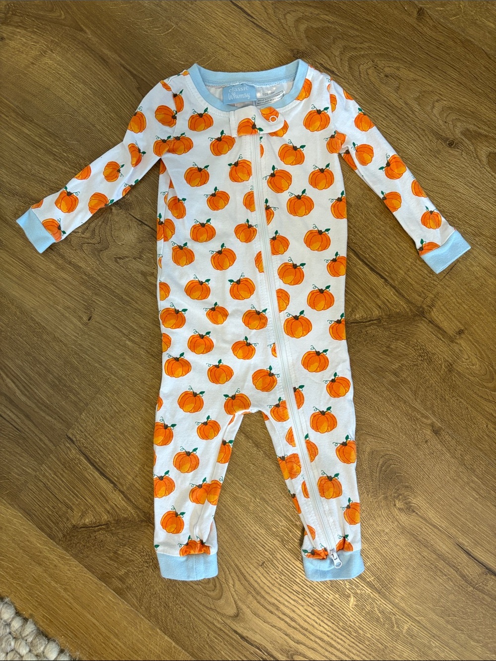 Classic Whimsy Pumpkin Sleeper Onesie 18M